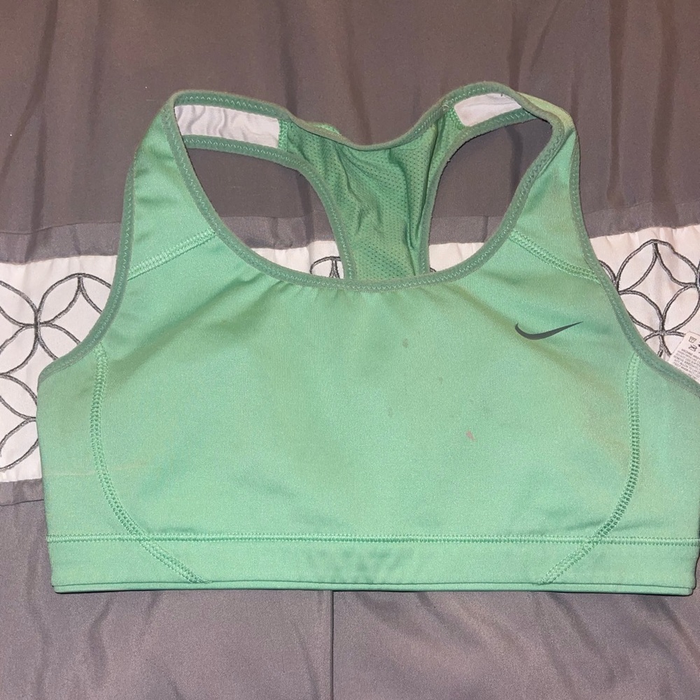 Green Nike sports bra